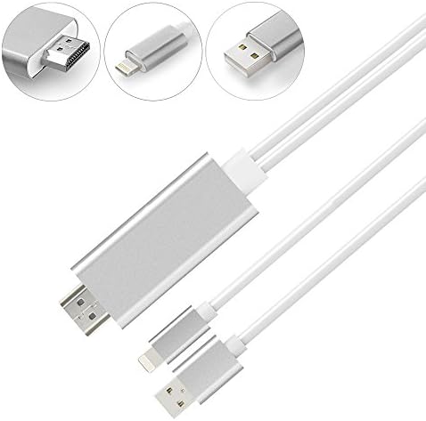 Yoosion Lightning to HDMI Adapter Cable Digital AV Adapter with USB Charging Cable for iPhone, iPad and iPod Models
