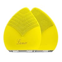 Silicone Facial Cleansing Brush Electric Face Cleansing Brush Waterproof Sonic Face Brushes for Cleansing and Exfoliating Facial Massager Brush with Deep Cleaning Lamir