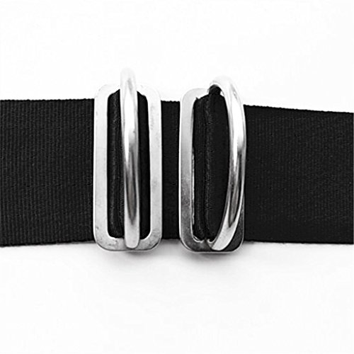 Qfauto Stainless Steel Weight Belt Keeper with D-Ring Fit for Scuba Diving Dive Water Sport