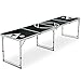 Yaheetech Beer Pong Table 8' Portable Folding Outdoor Indoor Picnic/Camping Table College Party Gaming Beer Pong Tables Lightweight & Easy Wipe Surface Black