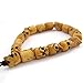 Ovalbuy Ox Bone Carved Skull Beads Tibet Buddhist Prayer Bracelet Mala