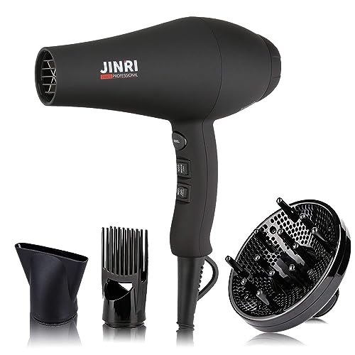 JINRI 1875W Ionic Hair Dryer with Attachments