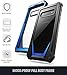 Poetic Galaxy S10 Plus Rugged Clear Case, Full-Body Hybrid Bumper Cover, Support Wireless Charging, Without Built-in-Screen Protector, Guardian Series, Case for Samsung Galaxy S10 Plus 2019, Blue