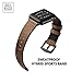 Mifa Compatible with Apple Watch Band 41mm 40mm 38mm Series 9 8 7 6 SE 5 4 3 Hybrid Sports Leather Vintage Dressy Bands Dark Brown Replacement Straps Sweatproof iwatch Nike Space Black