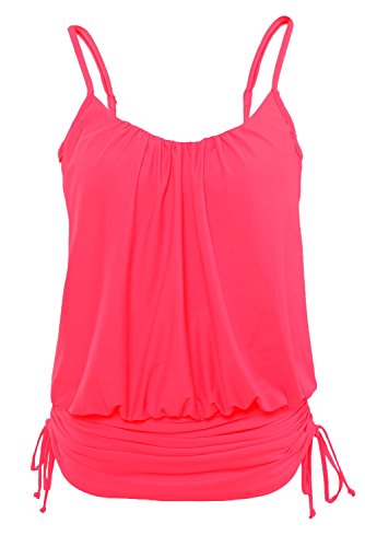 Lalagen Women's Straps Ruched Push Up Swimsuit One Piece Swimwear Monokini Rosy XXXL Lalagen Women's Straps Ruched Push Up Swimsuit One Piece Swimwear Monokini Rosy XXXL