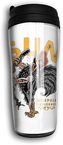 Hyhyhei Sun Singing Rooster Water Bottle Line Tumbler With Water Tight Flip Top Lid Drink Bottle