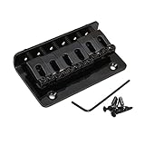 Pixnor 6 String Electric Guitar Hard Tail Fixed Bridge with Wrench (Black)