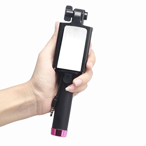 DZT1968 Luxury Extendable Handheld Fold Self-portrait Stick Holder Monopod (Hot Pink) - Thumbnail 5