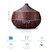 Tenswall Aromatherapy Essential Oil Diffuser, 400ml Aromatherapy Diffuser Ultrasonic Cool Mist Humidifier, Auto Shut-Off, 4 Timer Settings,7 Color LED Lights Changing for Office Home Baby