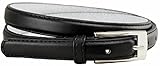 AimTrend Women's Belt Skinny Narrow Genuine Leather Fashion Dress Accessory-Black-M