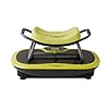 Wonder Core Rock N Fit Vibration Plate & Exercise Seat, 20 Speed Total Body Workout (Lime Green)