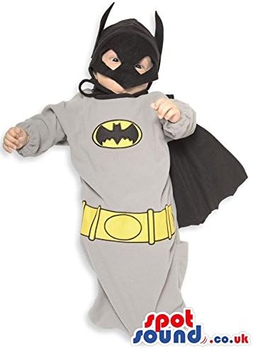 Amazon Co Jp ブラックマスクとケープかわいいバットマンベビーサイズのコスチューム おもちゃ