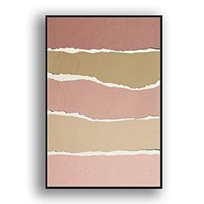Framed Canvas Wall Art Abstract for Living Room, Bedroom Color Block Canvas Prints for Modern Home Decoration Ready to Hang - 16"x24" inches