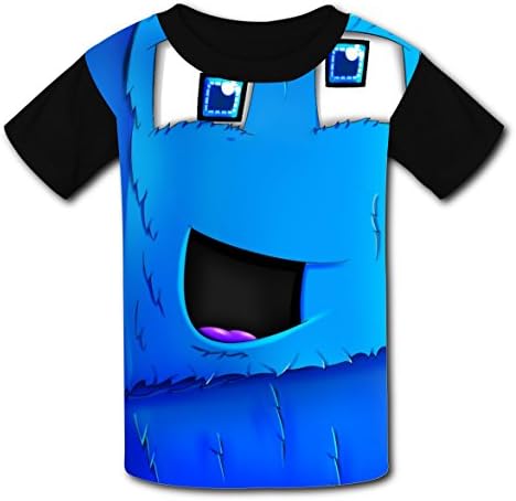 Blue Beaneyman Avatar Unisex Kids Short Sleeve T-shirts Round Tees XL