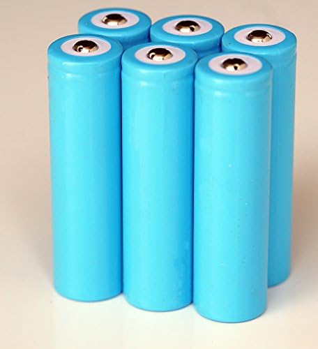 FSC 3.7 Volt 18650 3000 mAh Rechargeable Li-ion Battery (Pack of 6)