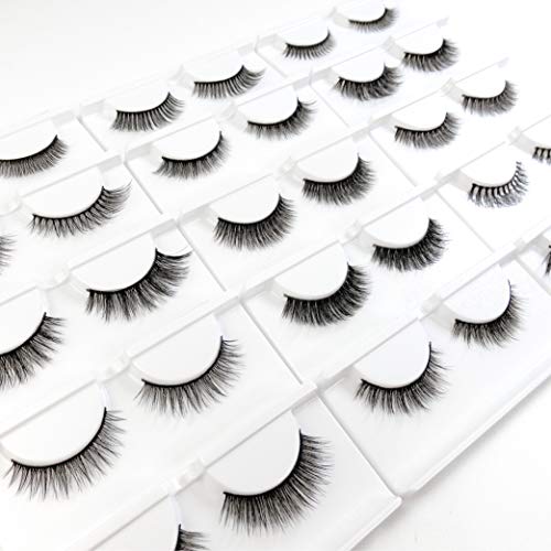 BEPHOLAN 15 Pairs False Eyelashes Synthetic Fiber Material| 3D Mink Lashes| Natural and Dramatic| Reusable| 100% Handmade & Cruelty-Free