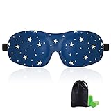 Sleep Mask for Woman & Man KAMOSSA Star Cute Contoured 3D Eye Mask Eye Cover for Sleeping, Total Darkness Sleeping Mask Free Earplugs & Carry Bag