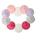 Contoured Washable Organic Bamboo Reusable Nursing Pads for Breastfeeding Mothers Super-Soft Waterproof Maternity Bra Pads (8 Regular+2 Overnight) +2 Free Bonus