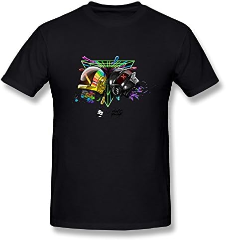Shuynole Men Daft Punk Music Design Retro Size XXL Color Black T-Shirt
