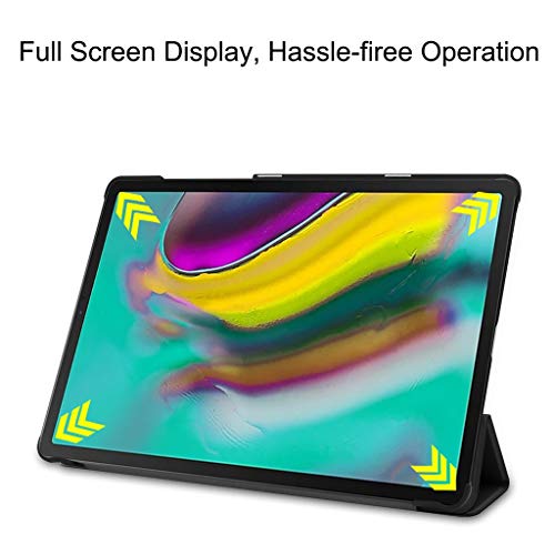 Cywulin Case for Samsung Galaxy Tab S5e 10.5 2019 Model SM-T720 SM-T725 Tablet, Slim Lightweight Shell Folding Smart Stand Folio Leather Magnetic Trifold Cover Case with Auto Wake Sleep (Back) - Thumbnail 6