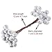 Tatuo Pack of 200 Pieces Frosted Fruit Holly Berries Mini Christmas Artificial Berry Flower for Home, Wedding, Party, Birthday, DIY Decoration (Silver)