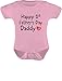 Tstars Happy Father's Day Daddy-First Father's Day Bodysuit-Gift for New Dad-Newborn Infant Outfit Boy or Girl Size 3M-24M 6M Pink