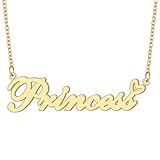 Princess Personalized Name Necklaces 18K Gold