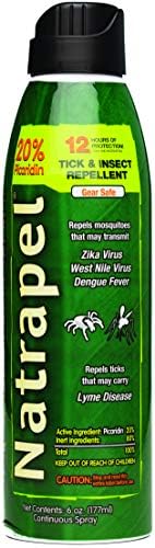 Natrapel DEET Free 6 oz 12-Hour Mosquito, Tick and Insect Repellent Continuous Spray Can, Pack of 2