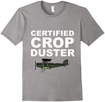 Mens Funny Fart T Shirt | Crop Duster Shirt | Novelty Gifts 2XL Slate