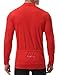 Spotti Men's Cycling Bike Jersey Long Sleeve with 3 Rear Pockets - Moisture Wicking, Breathable, Quick Dry Biking Shirt Red