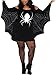 JomeDesign Womens Halloween Costumes Spiderweb Plus Size Jersey Tunic Cosplay Dress Black XXX-Large