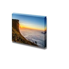 Sunrise Scene with The Peak of Mountain and...
