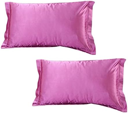 DEHMAN Satin 600 TC Pillowcase (Pink_King)