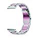 Oitom Stainless Steel Bands for Galaxy Watch 46mm Galaxy S3 Classic/Frontier,22mm Premium Metal Replacement Band (Rainbow)