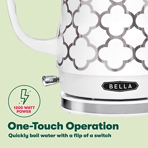 BELLA Electric Kettle & Tea Pot Ceramic Water Heater with Detachable