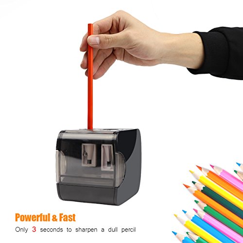 Electric Pencil Sharpener, Battery Operated or USB Heavy Duty Colored Pencil Sharpener for Kids, Artist, Student and Professionals - Thumbnail 3