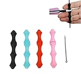 FlyArchery Archery Bowstring Finger Saver Quick Shot Finger Guard 1 Set - Multi Colors (Black)