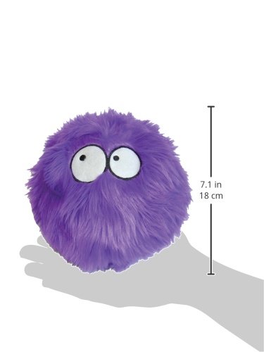 goDog Furballz Tough Plush Dog Toy with Chew Guard Technology, Purple, Large