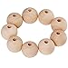 120 Pcs Unfinished Natural Solid Round Wood Spacer Beads Round Ball 1 inch Diameter Wooden Loose Beads Balls for DIY Art & Craft Project and Jewelry Making (120)