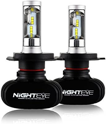 Dudely H4[Hi/Lo] LED Headlight Conversion Driving lamp Bulbs 6500K Cool White 50W 8000LM (H4 Hi/Lo)- 3 Year Warranty