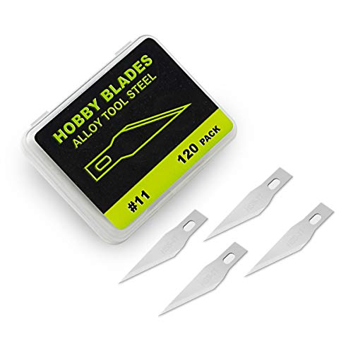 image for Headley Tools #11 Hobby Knife Blades (Pack of 120) Art Blades Cutting 