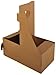 Southern Champion Tray 2795 Kraft Paperboard Drink Carrier with Handle, Hold 2 Cups, 7-5/8