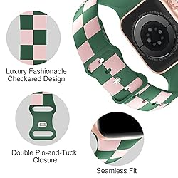 Luxury Checkered Designer Bands Compatible with