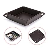 Sumnacon Jewelry Tray Valet Coin Tray, PU Leather