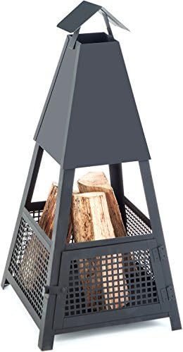 Professional Garden Patio Outdoor Chimney Fireplace Fire Pit Pyramid – Seconds to Assemble and Disassemble, High-Quality Connector without Screws, Made in Europe