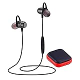 Bluetooth Headphones 4.2 Wireless Sports Earphones HD Stereo Sweatproof Earbuds Magnetic Connection Headset for Gym Running Workout,Built-in Mic,Battery up to 10 Hours Playtime,JWAIT,Gray