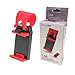 Car Mount, Costech Steering Wheel Stand GPS Rubber Band Holder for iPhone 6,6s,6plus,5s,Samsung Galaxy S6,S5,Note 5,4,3,Other Not More Than 5.5 Inch Moblie Phone (Red)