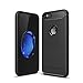 iPhone 5 / 5s / Se Shockproof Silicone Light Brushed Grip Case Protective Case Cover for Apple + Screen Protector iPhone (Black)