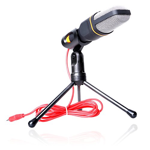 VIMVIP Professional Condenser Skype Audio Sound Podcast Microphone Mic PC Laptop Karaoke Studio with Stand Shock Mount for Laptop PC Computer (Best Karaoke Program For Pc)