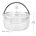 Steamer Basket for Instant Pot 8qt 6 Quart Available 18/8 Stainless Steel Insert Pressure Cooker Accessories Egg Vegetable Meat Silicone Handle Dishwasher Safe
